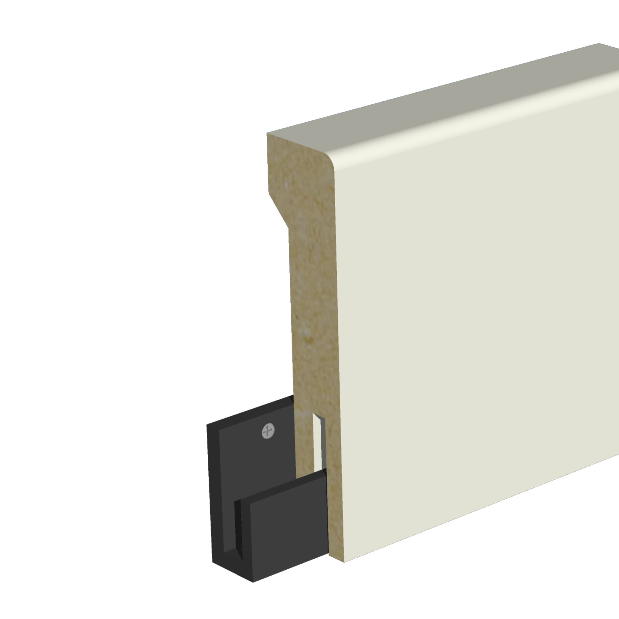 Flexisockeln är en golvsockel för enkel montering med clips